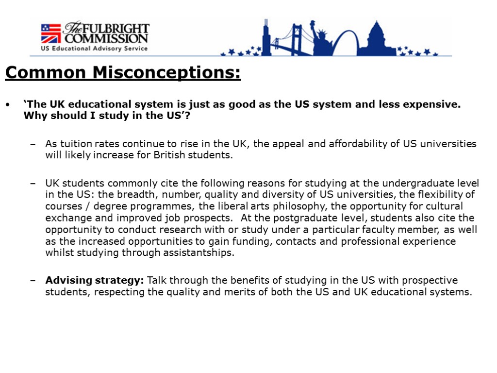 Common Misconceptions: ‘The UK educational system is just as good as the US system